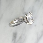 Oval Cut 2 50 Ct Lab Grown Diamond Wedding Ring 14k Solid White Gold Size 6