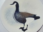 Vintage Norman Brumm Enamel On Copper Canadian Goose Plate 8 9 16 