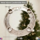 Shellwei Advent Wreath Candle Holder With Nativity Scene - Metal Ring For 7 8 