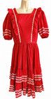 Red Polka-dotted Vintage Square Dance Dress By Jeri Bee Size 8