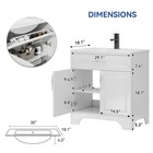 30  White Bathroom Vanity With Sink Soft-close Cabinet With Faucet