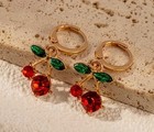 Cherry Necklace   Earrings Set 3pc Red Fruit Jewelry Gift For Women Girls Y10