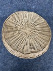 Woven Wicker Oval Basket Tray With Handles Rattan Willow Storage Display