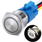 19mm Waterproof Latch On off Stainless Steel Push Button Switch 12v Led