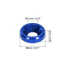 40pack M3 Cone Cup Countersunk Washers hole Dia 3 1mm 0 12 Aluminum Navy Blue