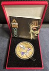 Egyptian Gods Osiris 1oz Silver Proof Gold Clad Colored Coin 999 Fine Silver