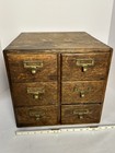 Antique Tiger Oak 6 Drawer 3x5 Card Catalog Index File Cabinet Salzmans Sons