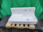 Kitchen Sink Vintage Cast Iron Professionally Refinished High Back Drainboard