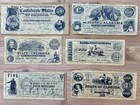 12 Confederate Civil War Currency Bills Reproduction Map Union Enlistment Poster