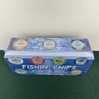 Fishin    Chips Saltwater Poker Set 200 Custom Poker Chips   2 Decks Of  Cards New