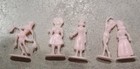 5 Vintage Cereal Cracker Jack Prize Premiums Van Brode Figures Pink Plastic
