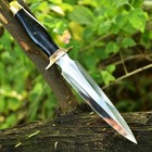 Handcrafted Double Edged Mirror Finish Blade Dagger Knife Survival Edc
