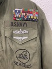 Vtg 80s M-65 U s  Navy Seabees Cold Weather Field Jacket Coat W liner Sz S Short