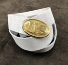 Pre-civil War White Buff Us Enlisted Belt With Buckle