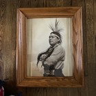 Native American Indian Swift Elgle Original Photo G C Brown 1954 17 x13  Framed