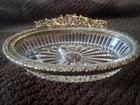 Matson 5 soap Dish W glass Insert Style  k771 Ormolu Oval Shape 2 Pieces Vintage