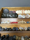 Lot Of Antique Vintage Buttons Lot  Victorian  Mid Century  Brass  Steel Cut