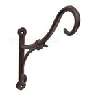 Cast Iron Scrolls Plant Hook Flower Basket Hanger Antique Style Rustic Brown