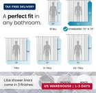 Liba Shower Curtain Peva 8g  72x72 Inch Waterproof Clear