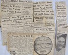 Vintage 1925-56 New York Yankees Baseball Newspaper Clippings Lot