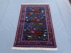 Fine Handmade Afghan Baluchi Rug 3x5 Blue Vintage Persian Style Oriental Carpet