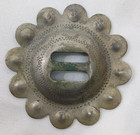 Matched Set Of  4  Old vintage Dome Slotted Berry Conchos With Engraving