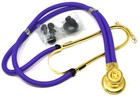 Sprague Rappaport Stethoscope Purple Dual Head Adult Premium Gold Plated