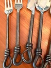 Gourmet Settings  Twist N Shout Stainless Flatware Looped  Black Handle - Choice