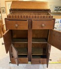 Antique Wood Miniature Cabinet Cupboard Hutch Children   s Toy Salesman Sample 