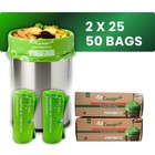 Compostable Trash Bags 13 Gallon   49 2 Liter   50 Count Allcompost