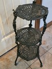 Vintage Victorian Style  Cast  Iron 3 Tier Plant Stand 25 Inch