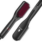 Professional Hair Straightener Brush Comb Ionic Heating Generator Straightning