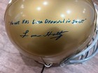 Lou Holtz Signed Notre Dame Irish Proline Authentic Helmet Rare Inscription Jsa