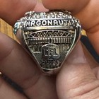 Toronto Argonauts 2022 Cfl Grey Cup Champions Replica Ring Silver Tone Blue 