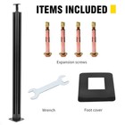 35 8  Black Glass Balustrade End Post  304 Stainless Steel With Swivel Top
