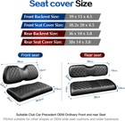 4pcs Black Golf Cart Seat Covers Kit Front Rear Fits Club Car Precedent ezgo Txt
