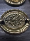 8 Rare Keeler Brass Hepplewhite American Oval Eagle Drawer Pulls Handles Nos  3 