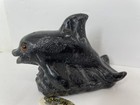 Vintage Jolin Handcrafted Inuit Stone Carving Sculpture Dolphin Whale Canada Art