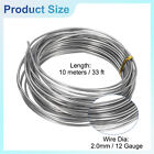 12 Gauge 2 0mm Stainless Steel Wire 10m 33 Ft Sculpting Wire For Craft  Silver