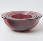 Pyrex Cranberry Nesting Mixing Bowls 322 323 325 326 Set Of 4
