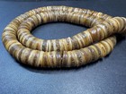 Yak Bone Disc Bead Mala Necklace  13mm Tibetan Style Heishi Bone Prayer Beads 