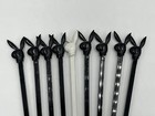15 Playboy Club Bunny Drink Swizzle Stir Sticks 1970 s Black White Vtg
