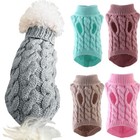 Winter Knitted Puppy Dog Jumper Sweater Pet Clothes For Small Dogs Cat Coat M-xl