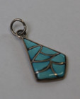 Vintage Navajo Sterling Silver   Turquoise Pendant  Stamped By Artist   Photos  