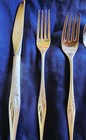 5pc Wallace Dawn Mist Sterling Silver Place Setting  Mcm Textured Marked Fork
