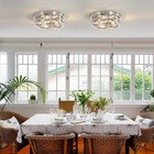 13 Inch Flush Mount Ceiling Light Fixtures 3-light Modern 2 Pack Brushed Nickel