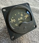 Two Air Ministry Raf Air Temp Gauge Aircraft Cockpit Instrument 6a 1611
