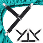4pcs set Elastic Bed Sheet Grippers Belt Fastener Bed Sheet Clips Mattress Cover