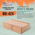 Us Art Supply   Artist Wood Pastel  Pen  Marker Storage Box With 4-drawers