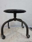 Vintage Pre-1953 Usda Lab Stool Industrial Perforated Metal Swivel Rolling Chair